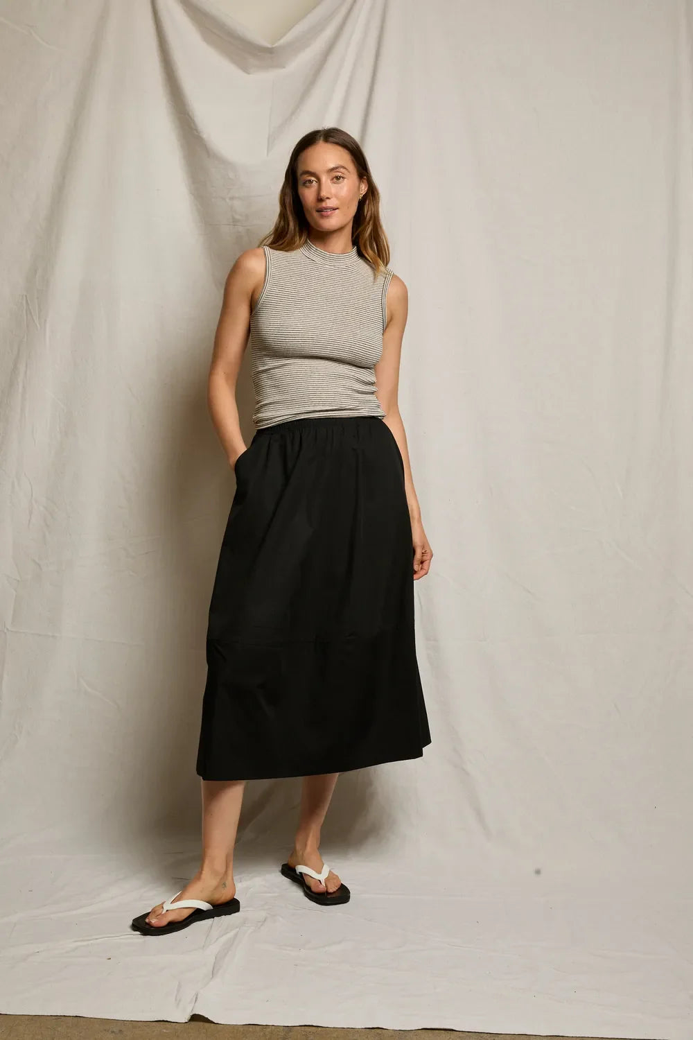 heather black stripe